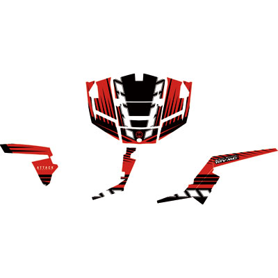 Attack Graphics BRUTE Complete UTV Graphics Kit Red/Black/White Attack Graphics BRUTE Complete UTV Graphics Kit Red/Black/White