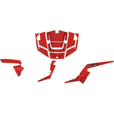 Attack Graphics BRUTE Complete UTV Graphics Kit Red/Brick Red Attack Graphics BRUTE Complete UTV Graphics Kit Red/Brick Red