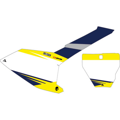 Attack Graphics Custom Roost Full Coverage Number Plate Backgrounds Husky Blue/Husky Yellow Attack Graphics Custom Roost Full Coverage Number Plate Backgrounds Husky Blue/Husky Yellow