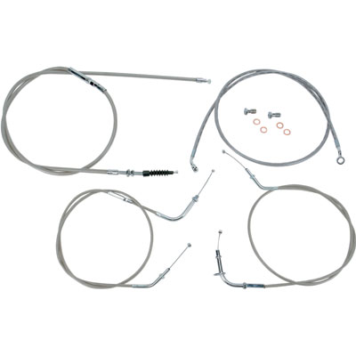Baron Stainless Handlebar Cable and Line Kit 15 - 17 Bars Baron Stainless Handlebar Cable and Line Kit 15 - 17 Bars