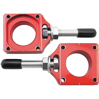 Bolt Billet Aluminum Chain Adjuster Blocks Red Bolt Billet Aluminum Chain Adjuster Blocks Red