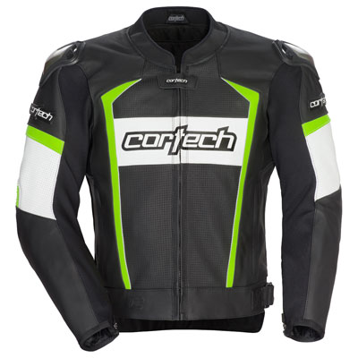 Cortech Adrenaline 2.0 LeatherJacket Large Black/Hi-Viz Cortech Adrenaline 2.0 LeatherJacket Large Black/Hi-Viz