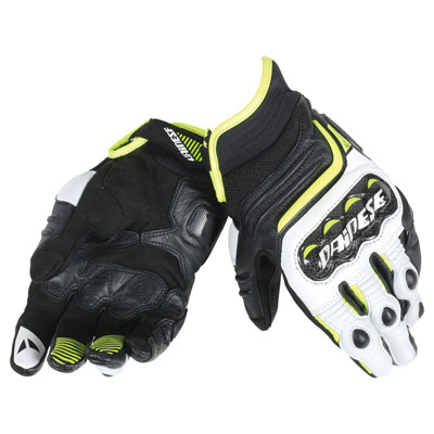 Dainese Carbon D1 Short Gloves X-Large Black/White/Hi-Vis Dainese Carbon D1 Short Gloves X-Large Black/White/Hi-Vis