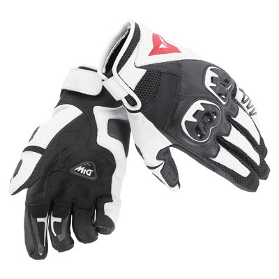 Dainese Mig C2 Gloves Large Black/White Dainese Mig C2 Gloves Large Black/White