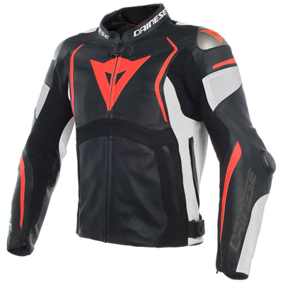 Dainese Mugello Leather Jacket Euro 48 Black/White/Red Dainese Mugello Leather Jacket Euro 48 Black/White/Red