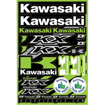 D’Cor Visuals Kawasaki KX Decal Sheet D’Cor Visuals Kawasaki KX Decal Sheet