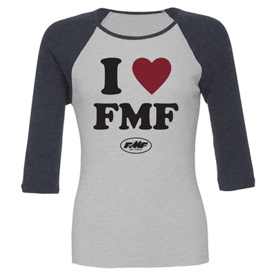 FMF Women's Adore 3/4 Sleeve Raglan T-Shirt Small Indigo FMF Women's Adore 3/4 Sleeve Raglan T-Shirt Small Indigo