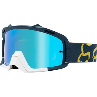 Fox Racing Youth Air Space Goggle Preme Navy/Red Frame/Blue Spark Lens Fox Racing Youth Air Space Goggle Preme Navy/Red Frame/Blue Spark Lens