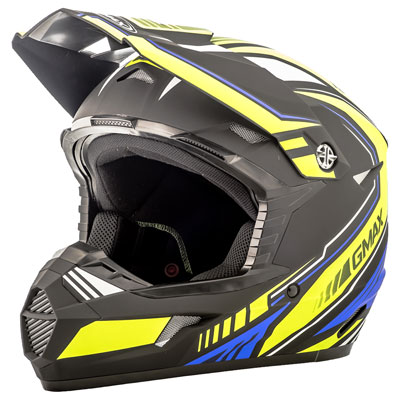GMax MX46 Uncle Helmet Medium Black/Hi-Vis/Blue GMax MX46 Uncle Helmet Medium Black/Hi-Vis/Blue