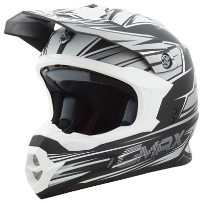 GMax MX86 Raz Helmet Small Flat Black/Silver/White GMax MX86 Raz Helmet Small Flat Black/Silver/White