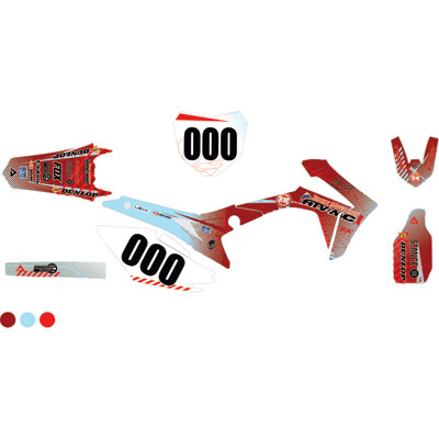 Attack Graphics Custom Havoc Complete Bike Graphics Kit Brick Red/Baby Blue Attack Graphics Custom Havoc Complete Bike Graphics Kit Brick Red/Baby Blue