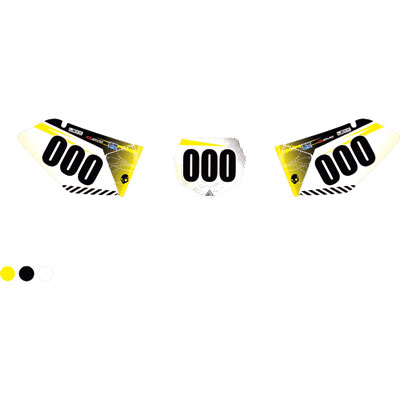 Attack Graphics Custom Havoc Full Coverage Number Plate Backgrounds Black/RM Yellow Attack Graphics Custom Havoc Full Coverage Number Plate Backgrounds Black/RM Yellow