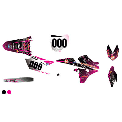 Attack Graphics Custom Havoc Complete Bike Graphics Kit Black/Pink Attack Graphics Custom Havoc Complete Bike Graphics Kit Black/Pink