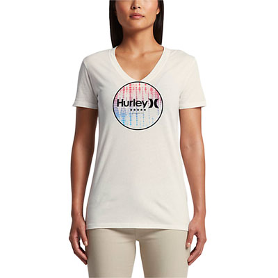 Hurley Women's 4th Of July Perfect V-Neck T-Shirt Medium Sail Hurley Women's 4th Of July Perfect V-Neck T-Shirt Medium Sail