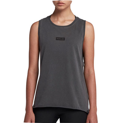 Hurley Women's One & Only Box Wash Biker Tank Medium Anthracite Hurley Women's One & Only Box Wash Biker Tank Medium Anthracite