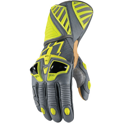 Icon Hypersport Long Motorcycle Gloves XX-Large Hi-Viz Icon Hypersport Long Motorcycle Gloves XX-Large Hi-Viz