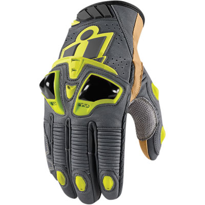Icon Hypersport Short Motorcycle Gloves X-Large Hi-Viz Icon Hypersport Short Motorcycle Gloves X-Large Hi-Viz