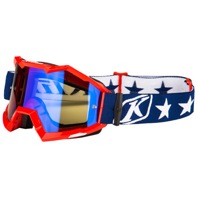 Klim Viper Off-Road Goggle Patriot Frame/Smoke Blue Mirror Lens Klim Viper Off-Road Goggle Patriot Frame/Smoke Blue Mirror Lens