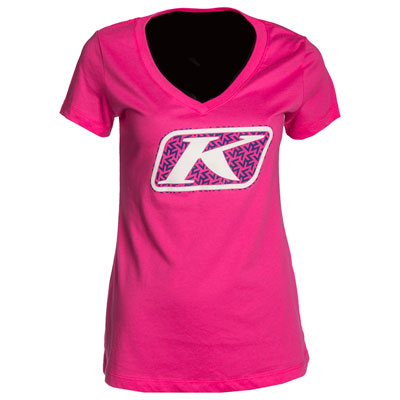 Klim Women's Razor Graphic V-Neck T-Shirt Medium Pink Klim Women's Razor Graphic V-Neck T-Shirt Medium Pink