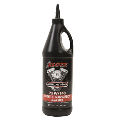 Klotz American V-Twin Synthetic Transmission Gear Lube 75W-140 32 oz. Klotz American V-Twin Synthetic Transmission Gear Lube 75W-140 32 oz.