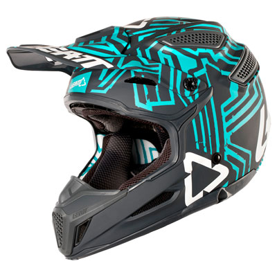 Leatt GPX 5.5 V11 Helmet Large Grey/Teal Leatt GPX 5.5 V11 Helmet Large Grey/Teal
