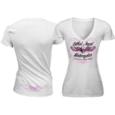 Lethal Threat® Women's I Come First T-Shirt X-Large White Lethal Threat® Women's I Come First T-Shirt X-Large White