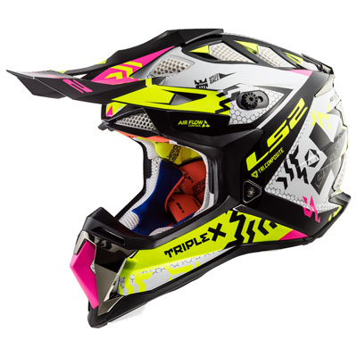 LS2 Subverter MX470 Helmet Medium TripleX Black/Pink/Hi-Vis LS2 Subverter MX470 Helmet Medium TripleX Black/Pink/Hi-Vis