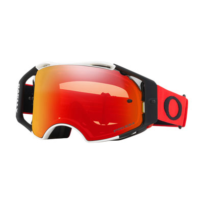 Oakley Airbrake Goggle Red White Frame/Prizm MX Torch Iridium Lens Oakley Airbrake Goggle Red White Frame/Prizm MX Torch Iridium Lens