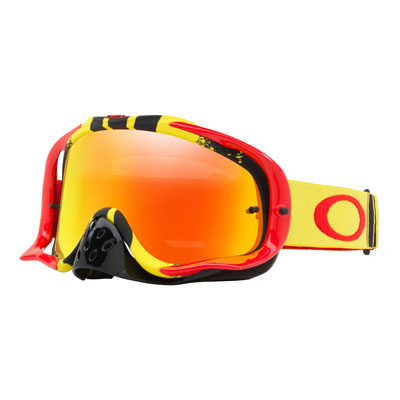 Oakley Crowbar Goggle Pinned Race Yellow Red Frame/Fire Iridium Lens Oakley Crowbar Goggle Pinned Race Yellow Red Frame/Fire Iridium Lens
