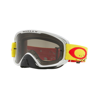 Oakley O2 MX Goggle Checked Finish Yellow Red Frame/Dark Grey Lens Oakley O2 MX Goggle Checked Finish Yellow Red Frame/Dark Grey Lens
