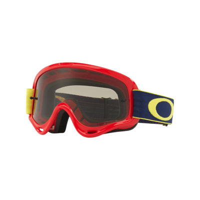 Oakley Youth XS O Frame Goggle Kickstart Red Yellow Frame/Dark Grey Lens Oakley Youth XS O Frame Goggle Kickstart Red Yellow Frame/Dark Grey Lens