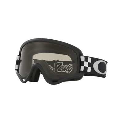 Oakley Youth XS O Frame Goggle TLD Checker Black White Frame/Dark Grey Lens Oakley Youth XS O Frame Goggle TLD Checker Black White Frame/Dark Grey Lens