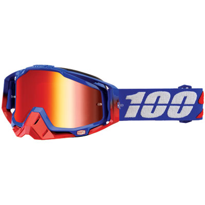 100% Racecraft Goggle Republic Frame/Red Mirror Lens 100% Racecraft Goggle Republic Frame/Red Mirror Lens