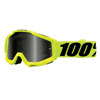 100% Accuri Sand Goggle Fluo Yellow Frame/Grey Smoke Lens 100% Accuri Sand Goggle Fluo Yellow Frame/Grey Smoke Lens