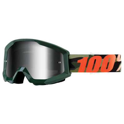 100% Strata Goggle Huntsitan Frame/Silver Mirror Lens 100% Strata Goggle Huntsitan Frame/Silver Mirror Lens