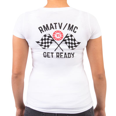 Rocky Mountain ATV/MC Women's Checker T-Shirt Medium White Rocky Mountain ATV/MC Women's Checker T-Shirt Medium White