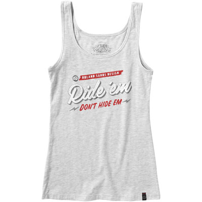 Roland Sands Design Women's Ride 'Em Tank Top Small Heather Grey Roland Sands Design Women's Ride 'Em Tank Top Small Heather Grey