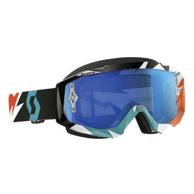 Scott Hustle Goggle 2017 Cracked Orange-Turquoise Frame/Elec Blue Chrome Works Lens Scott Hustle Goggle 2017 Cracked Orange-Turquoise Frame/Elec Blue Chrome Works Lens