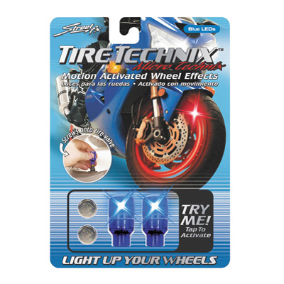 StreetFX Motion Activated Valve Stem Cap Light Micro Blue StreetFX Motion Activated Valve Stem Cap Light Micro Blue