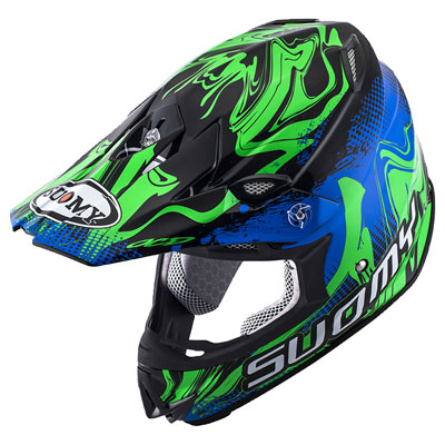 Suomy MX Jump Graffiti Helmet X-Large Blue/Green Suomy MX Jump Graffiti Helmet X-Large Blue/Green