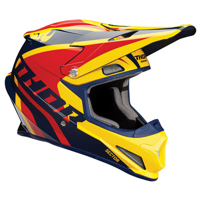 Thor Sector Ricochet Helmet X-Small Navy/Yellow Thor Sector Ricochet Helmet X-Small Navy/Yellow
