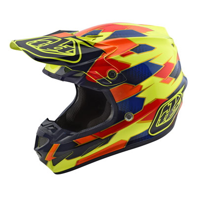 Troy Lee SE4 Maze Composite Helmet XX-Large Yellow/Blue Troy Lee SE4 Maze Composite Helmet XX-Large Yellow/Blue