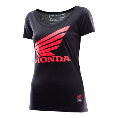 Troy Lee Women's Honda Wing T-Shirt Medium Black Troy Lee Women's Honda Wing T-Shirt Medium Black