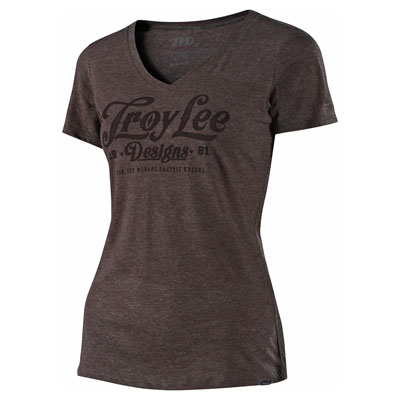 Troy Lee Women's Spiked V-Neck T-Shirt X-Large Espresso Troy Lee Women's Spiked V-Neck T-Shirt X-Large Espresso