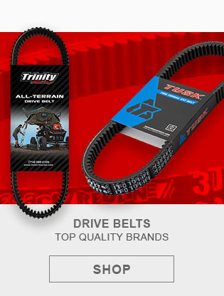 Drive belts, Link, shop. Two drive belts displayed.  