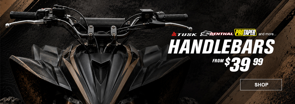 Handlebars from $39 and 99 cents, Tusk, Renthal, ProTaper, and more, link, shop
