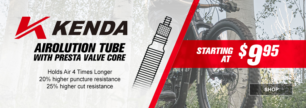 Kenda airolution tube, with presta valve core. Holds air 4 times longer. 20% higher puncture resistance, 25% higher cut resistance
