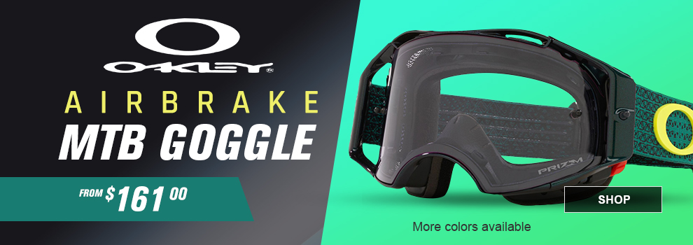 Oakley Airbrake MTB Goggle, From $161, the Galaxy Bayberry colorway of goggle, link, shop