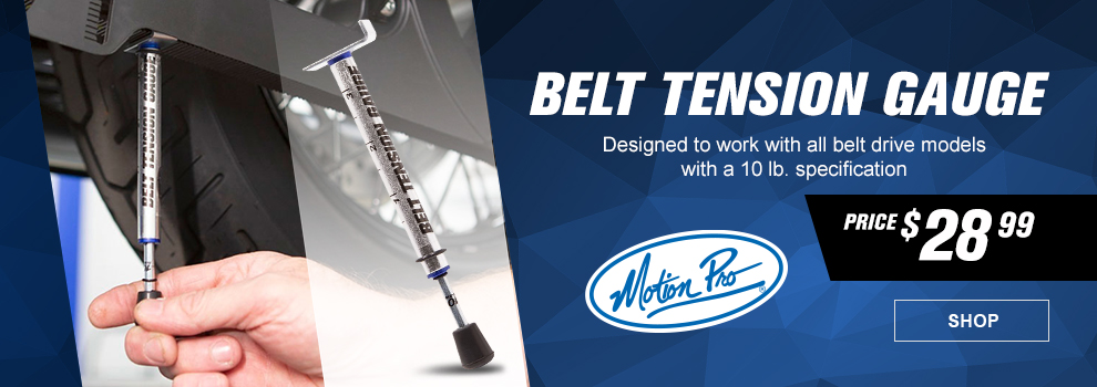 Motion Pro Belt Tension Gauge, Designed to work with all belt drive models with a 10-pound specification, price $28 and 99 cents, link, shop