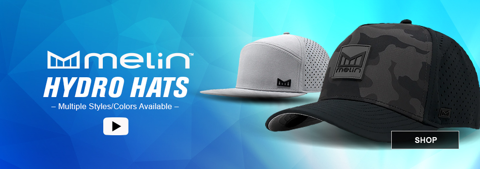 Melin Hydro Hats, multiple styles and colors available, video, link, shop